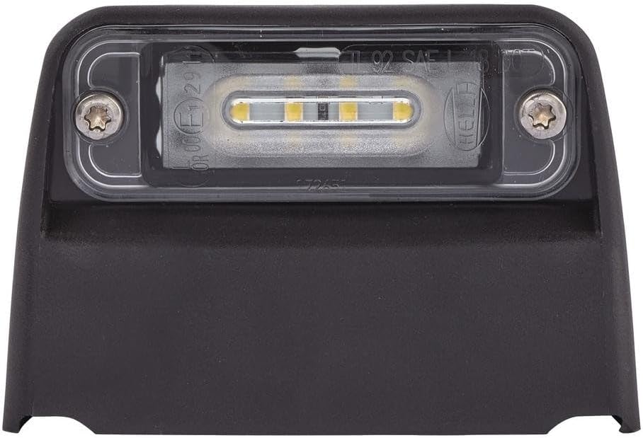 HELLA - Kennzeichenleuchte - LED - 24V - geschraubt/Anbau - Lichtscheibenfarbe: glasklar - Stecker: