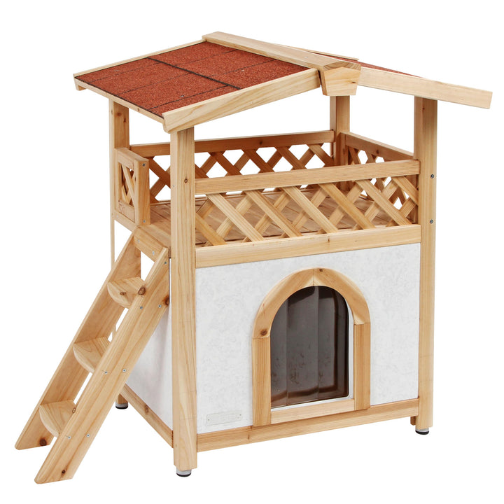 Kerbl 82660 Katzenhaus Tyrol Alpin 88 x 57 x 77 cm, Natur, Outdoor