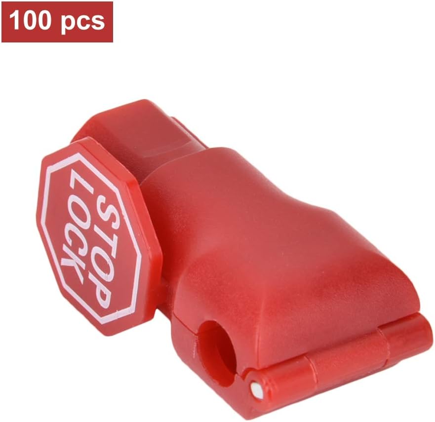 Supermarkt Hakenschloss, 100 Pcs Slatwall Display Hakenschloss, Rot Sicherheitsschloss für Supermark