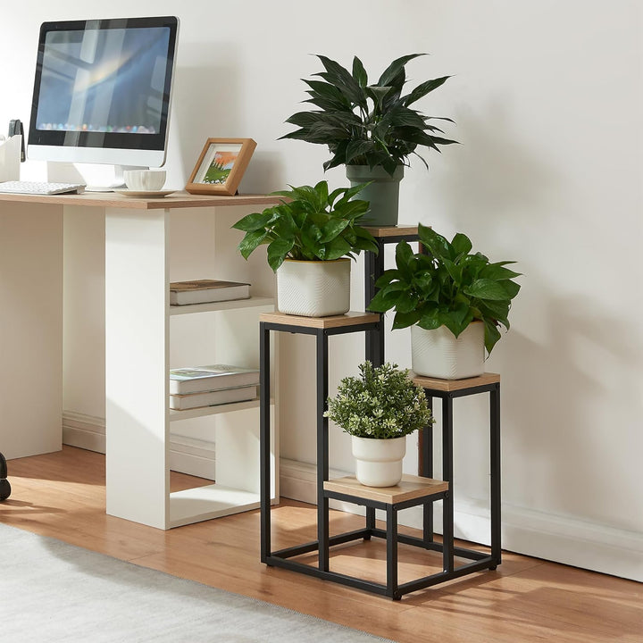 [en.casa] Blumentreppe Ameland Pflanzenständer Pflanzentreppe indoor Blumenständer Pflanzenregal Met