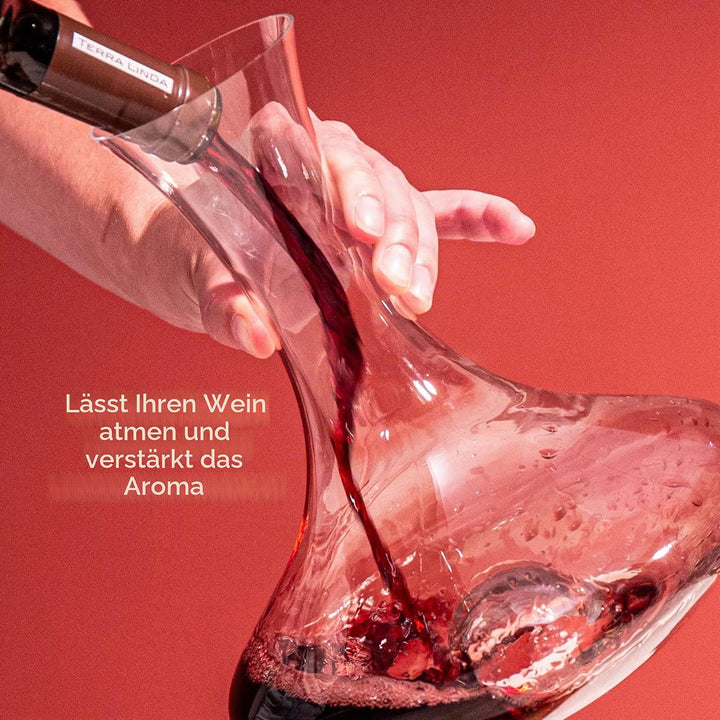 Vacu Vin Swirling Carafe | Crystal Glass Wine Decanter