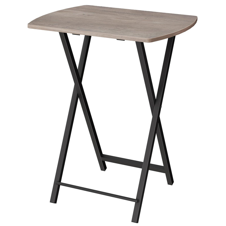 HOOBRO Beistelltisch Klappbar, Kleiner Sofatisch, Tablett Tisch, Kaffeetisch TV Tray im Industriesti