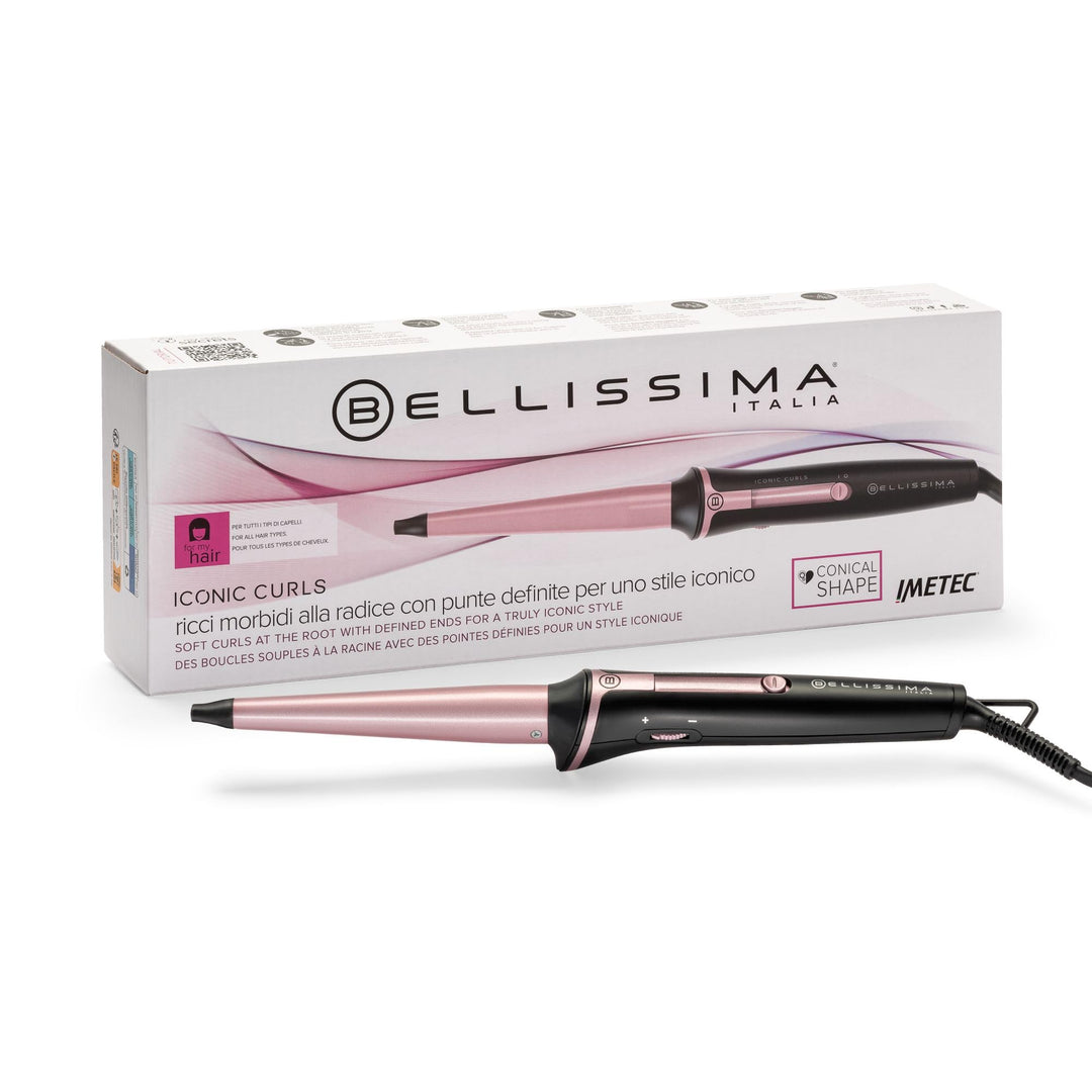 Bellissima Iconic Curls, Lockenstab, Keramikbeschichtung, konische Form für weiche Locken und defini
