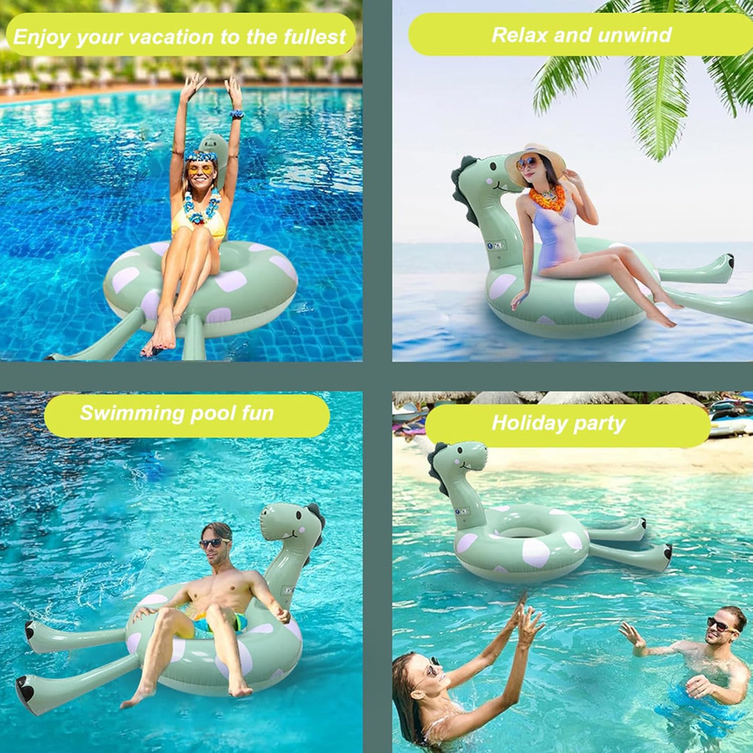 Dinosaurier-Poolschwimmer, 160 x 96 x 81 cm, PVC, weicher Komfort, aufblasbarer Bräunungspool, stark