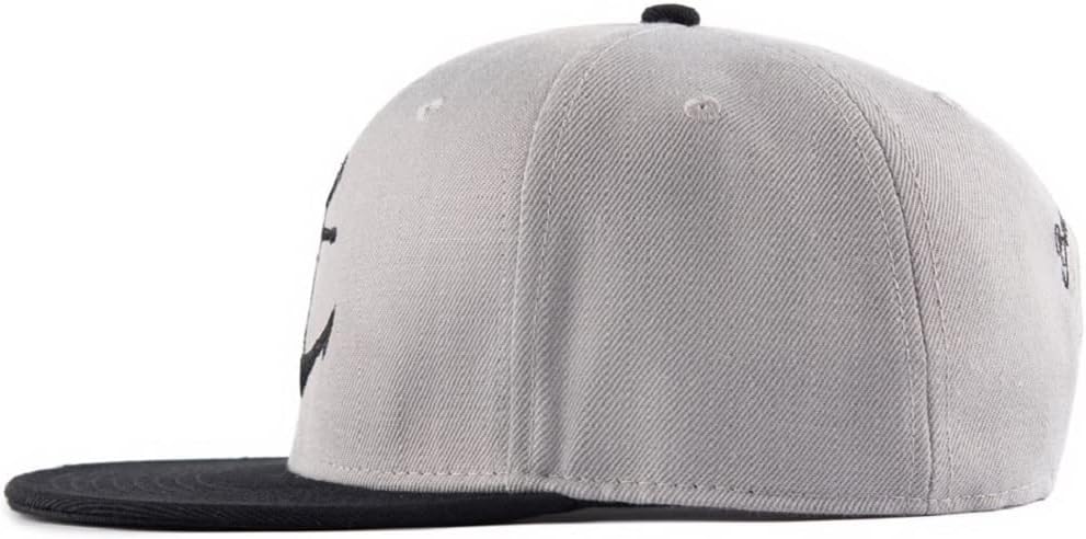 Bexxwell Snapback Caps 2er-Set Partnerlook für Klein und Gross grau/schwarz mit Anker (optimale Pass