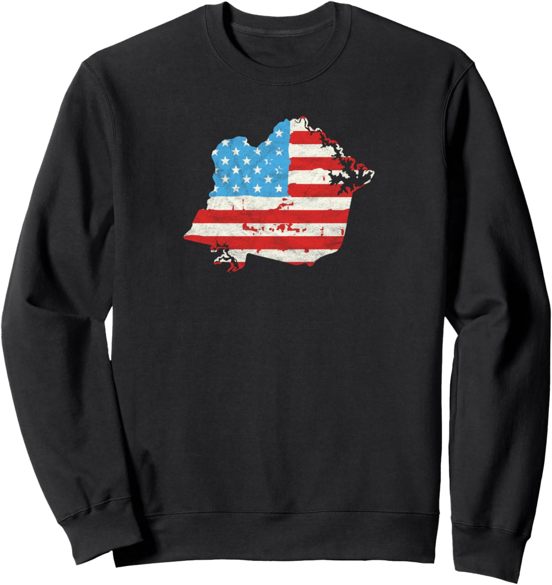 American Flag Franklin County Virginia Graphic Sweatshirt