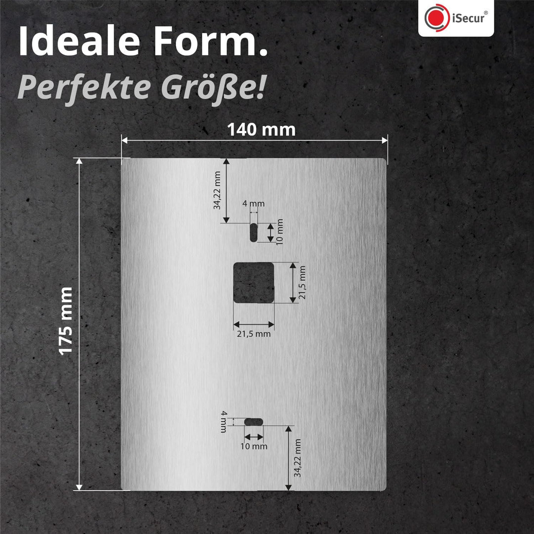 iSecur Blende passend für Aqara Doorbell C Amera Hub G410 - az282 G410 Edelstahl Silber 14 x 17,5 cm