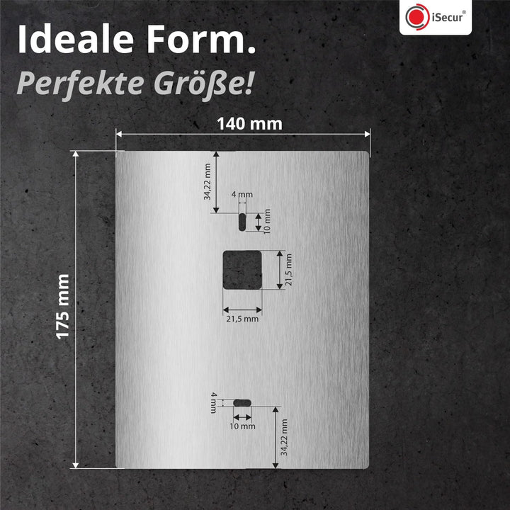 iSecur Blende passend für Aqara Doorbell C Amera Hub G410 - az282 G410 Edelstahl Silber 14 x 17,5 cm