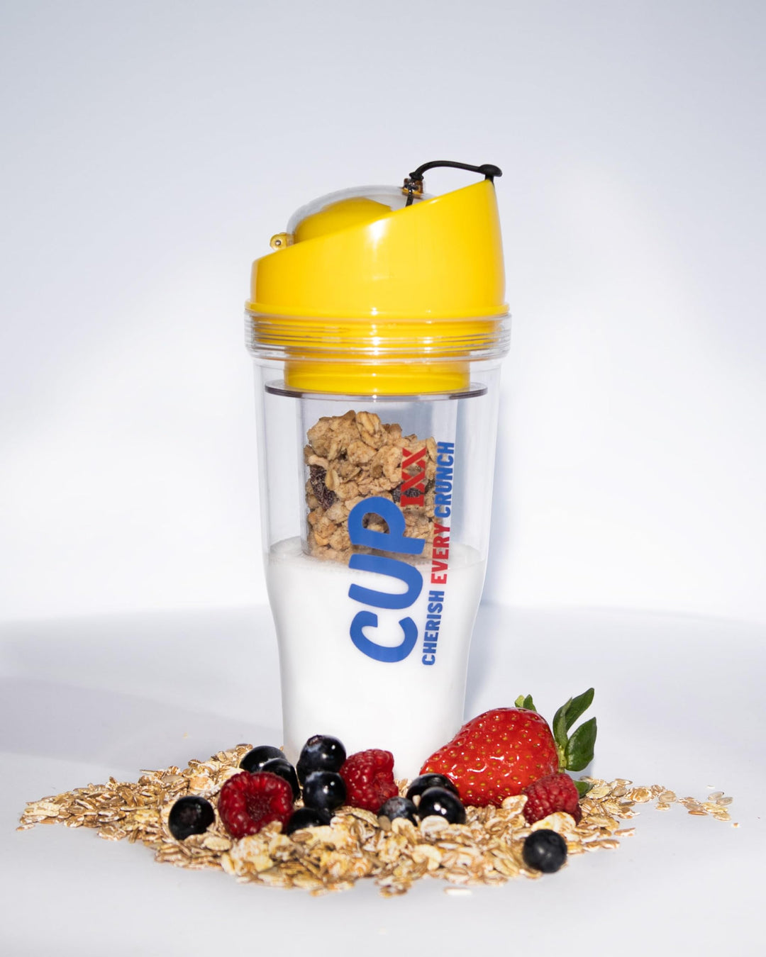 Generisch Müslibecher für Unterwegs für Cornflaks Müsli CerealCup to Go ohne Löffel Tragbar Cupixx (