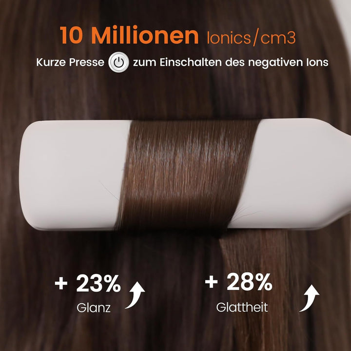 Faszin Professionelles Ionen Glätteisen, 42mm Breite Titanplatten Haarglätter für einen glatten Stil
