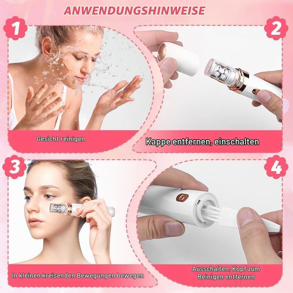 Neuer 2-in-1 Gesichts-Haarentferner für Frauen, Kabelloser Elektrischer Epilierer mit LED-Licht, USB