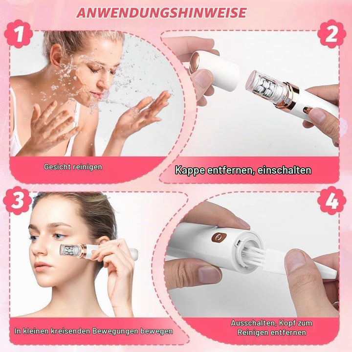 Neuer 2-in-1 Gesichts-Haarentferner für Frauen, Kabelloser Elektrischer Epilierer mit LED-Licht, USB