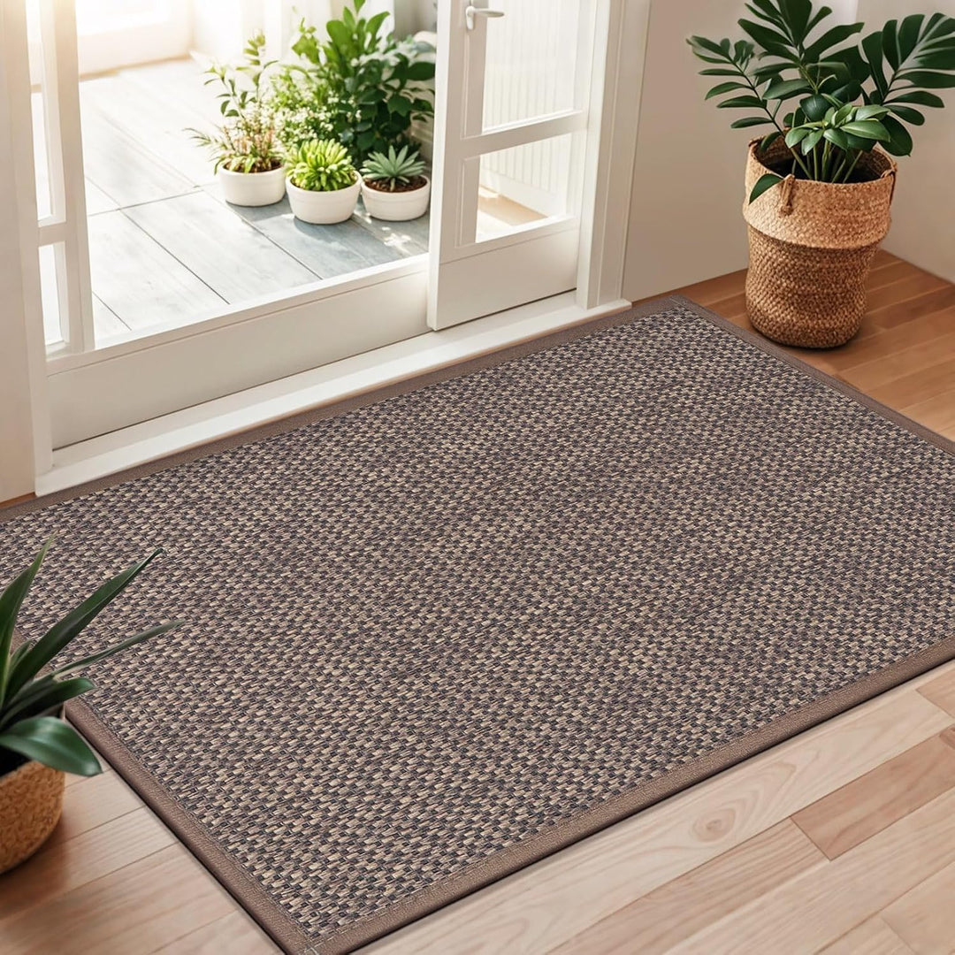 LEKEEPGO Fussmatte Innen 90 x 150 cm, rutschfest Fussmatte, waschbar Schmutzfangmatte, Dünn Türmatte
