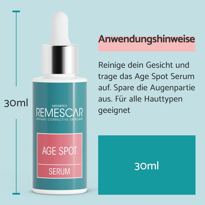 Remescar Serum gegen Altersflecken 30ml - Age Spot Serum - Klinisch bewiesener Altersfleckentferner