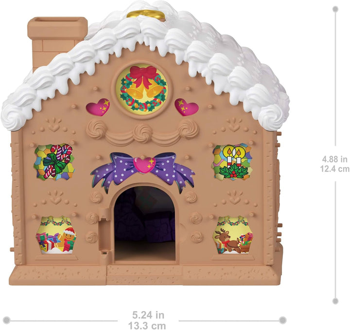 Polly Pocket Adventskalender mit Polly Pocket Puppe, Lebkuchenhaus-Spielset zum Selbermachen mit 24