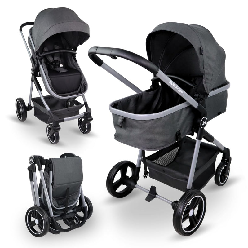 Mobiclinic® Kids, Kinderwagen + Babywanne, 2 in 1, Nuit, ultrakompakt, 5-Punkt-Gurtsystem, 22 kg, Ei