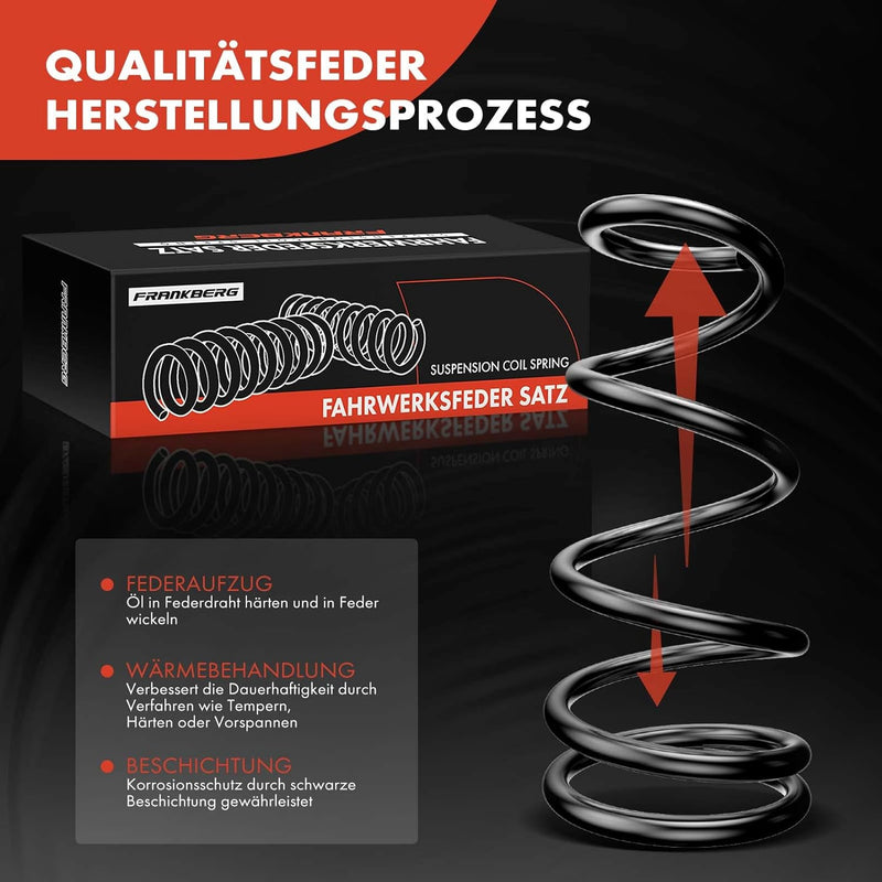 Frankberg 2x Federn Fahrwerksfeder Vorderachse Kompatibel mit 145 146 930 1.4L 1.6L 1.7L 1994-2001 R