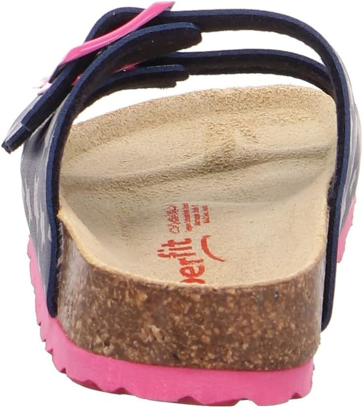 Superfit Mädchen Fussbettpantoffel Pantoffeln 24 EU Blau Hellblau 8400, 24 EU Blau Hellblau 8400