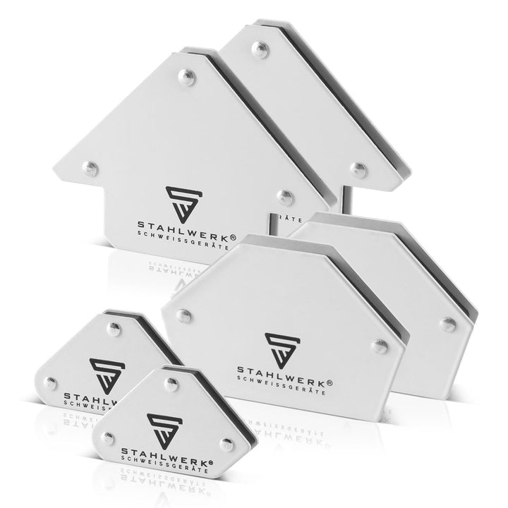 STAHLWERK 6 × Magnet-Schweisswinkel Magnetwinkel Schweissmagnet 30° x 45° x 60° x 75° x 90° x 135°,