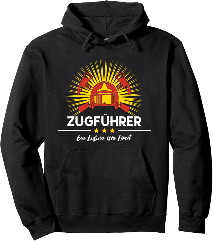 Leben am Limit Zugfuehrer im Einsatz Feuerwehrmann Zugführer Pullover Hoodie