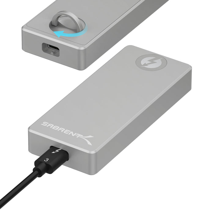 SABRENT SSD M.2 Gehäuse, Thunderbolt 3 SSD Docking Station USB C Aluminium Externes M2 NVMe Adapter,