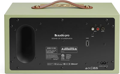 Audio Pro C10 MkII - Tragbarer Multiroom Lautsprecher mit Bluetooth - Kabelloser Smart Speaker mit A