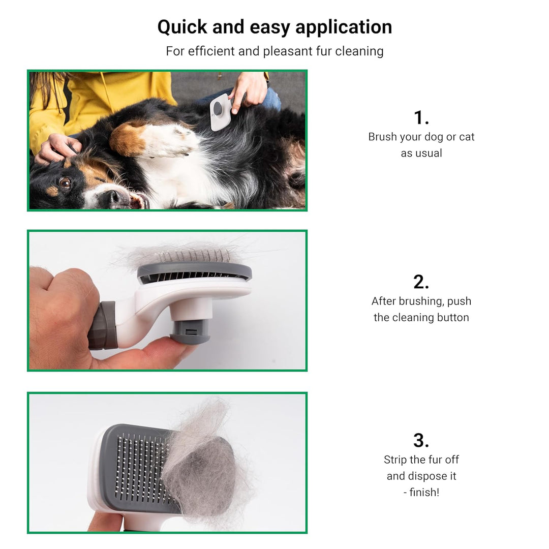 FinoPet 3er Set mit verschiedenen Hundebürsten/Katzenbürsten im Aktionsset, Langhaar Kurzhaar Unterw