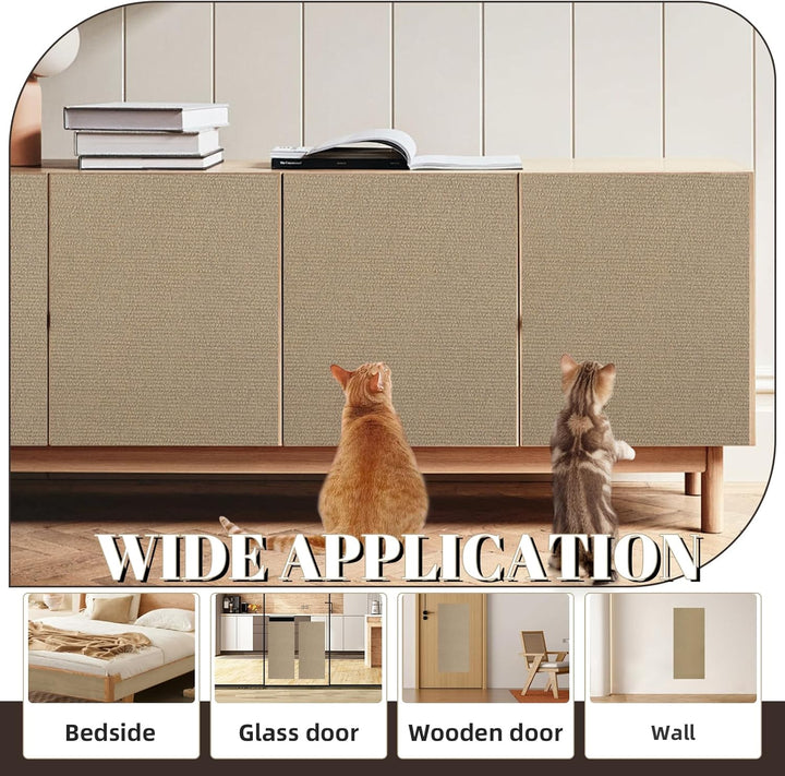Selbstklebend Kratzbretter Dunkles Khaki Katze Kratzteppich Katze Kratzmatte Katze Wand Teppich Katz