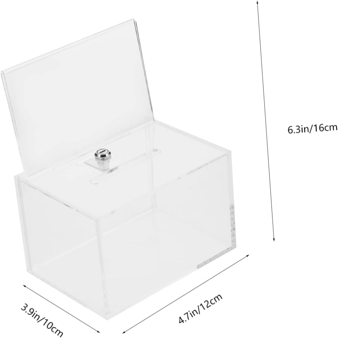TOYANDONA Kasten Geldhalter Aktionsbox Box Transparent Geld Sparen Karten Aufbewahrungsbox Geldglas