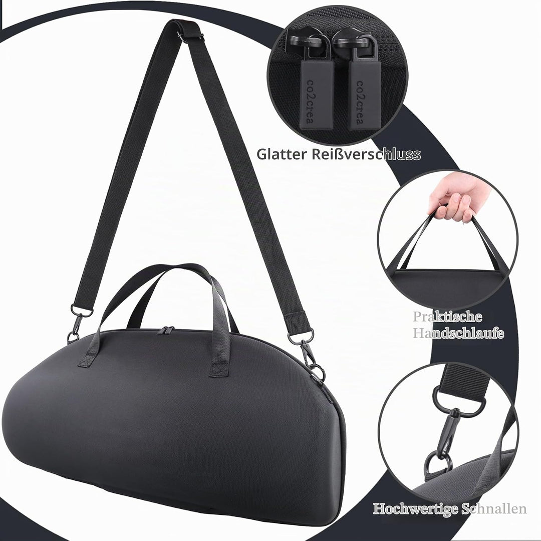 co2CREA Hart Tragetasche mit Mini Zubehörtasche und Schultergurt Für JBL Boombox 3 /Boombox 3 WiFi/B
