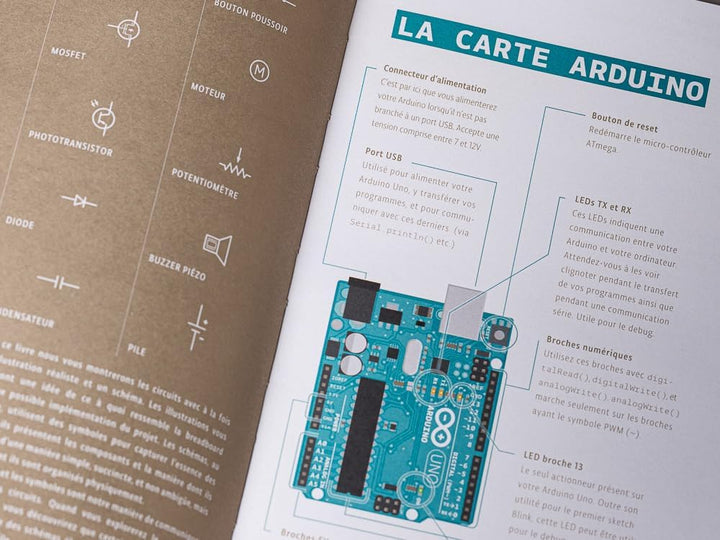 Official Arduino Starter Kit [K020007] (French Project Book) - Komplettset zum Erlernen von Elektron