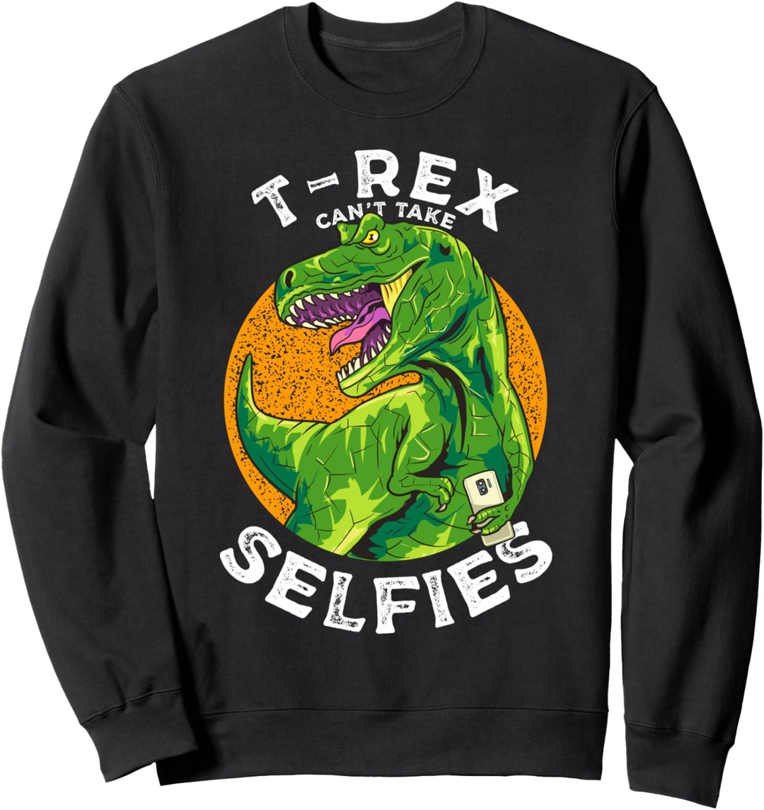 T-Rex kann keine Selfies machen! Lustiger Dino Sweatshirt