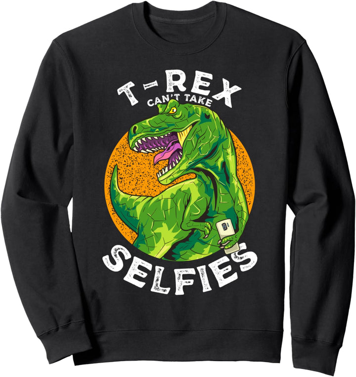 T-Rex kann keine Selfies machen! Lustiger Dino Sweatshirt