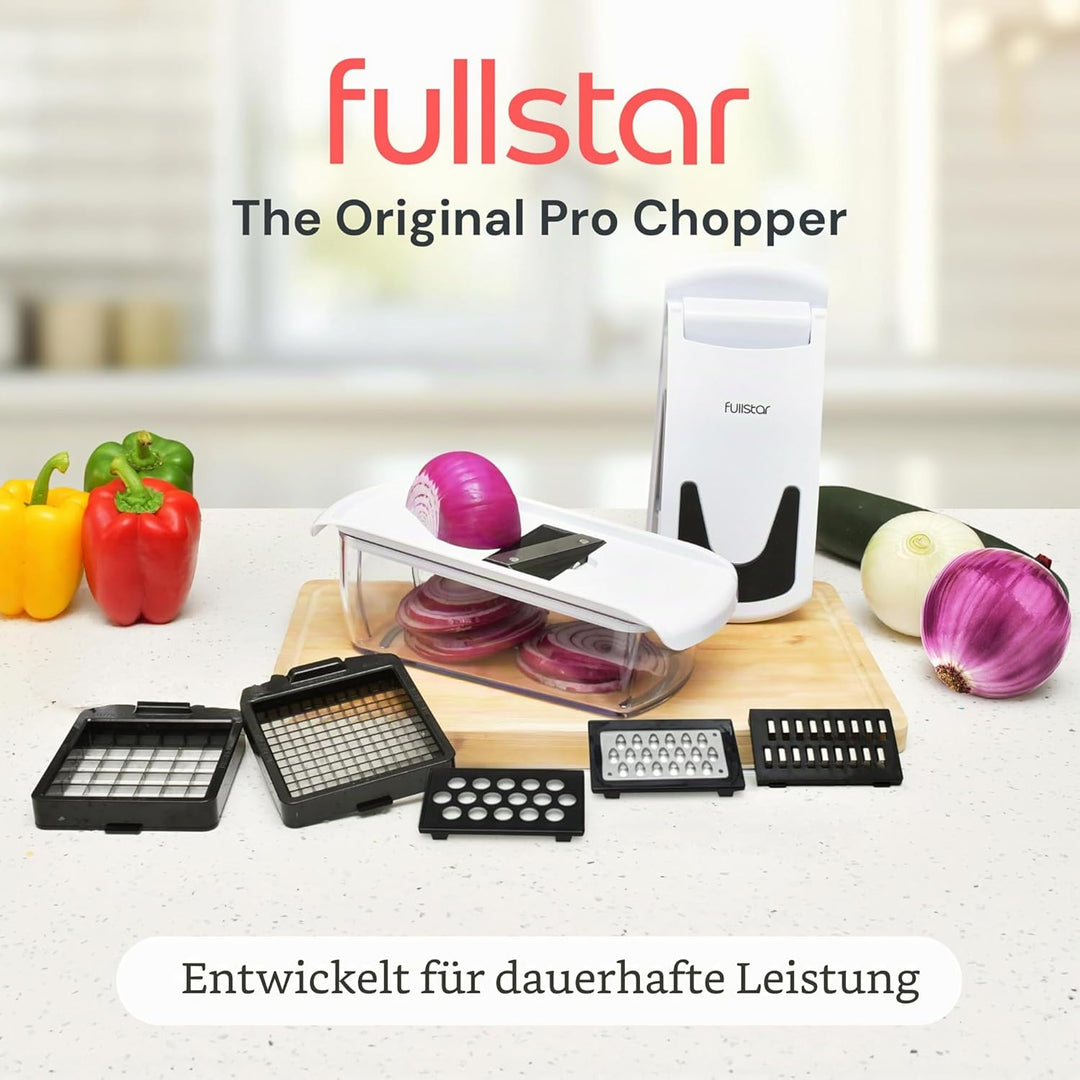 Fullstar Gemüseschneider und Mandoline Gemüsehobel - Julienne- und Würfelschneider für Gurken Zwiebe