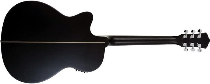 WASHBURN guitare folk Deep Forest Auditorium Cutaway Ebenholz matt