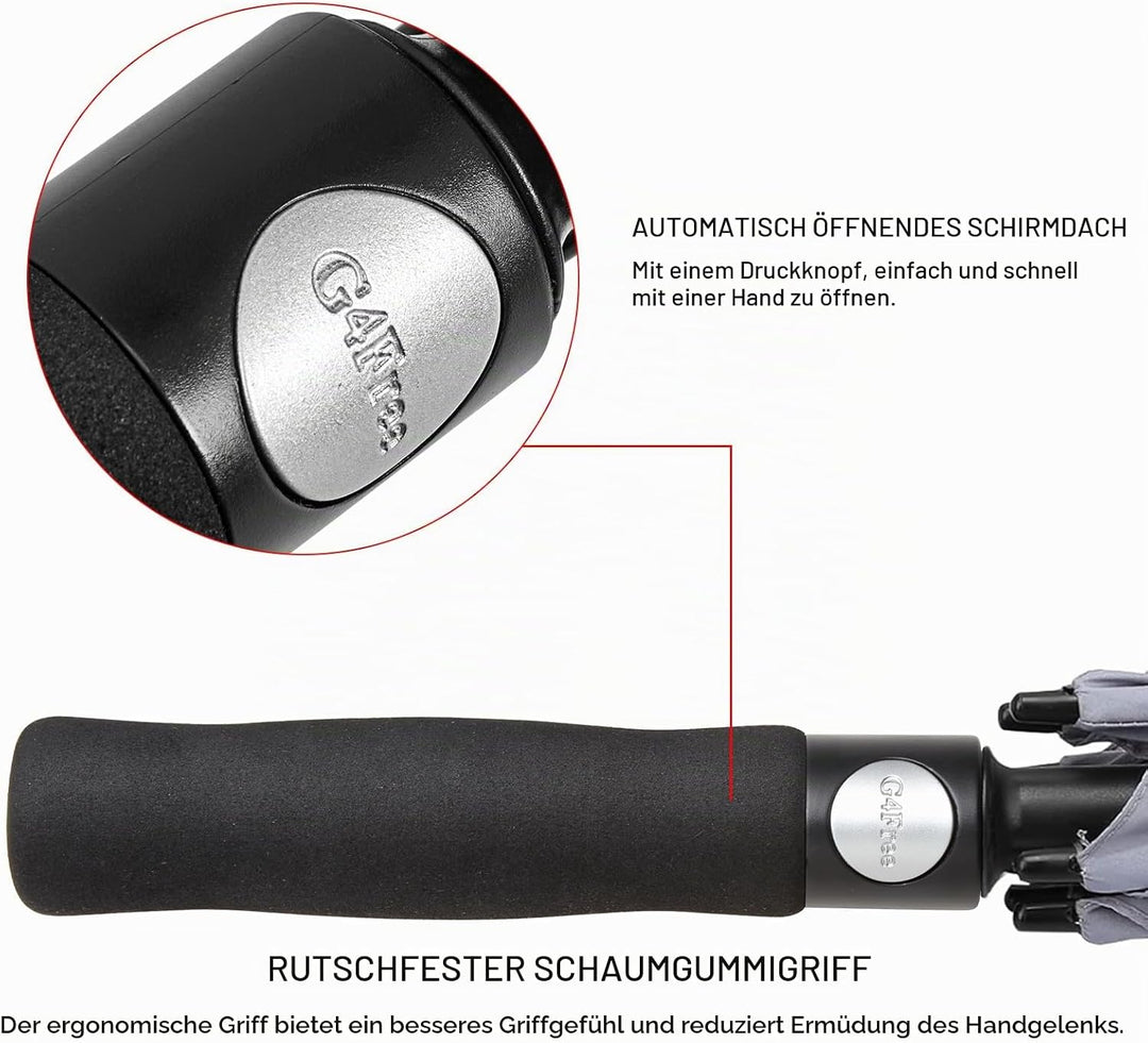 G4Free 47/54/62/68/72 Inch Regenschirm Gross Stockschirm Sturmfest Golf Schirme Automatik Regenschir