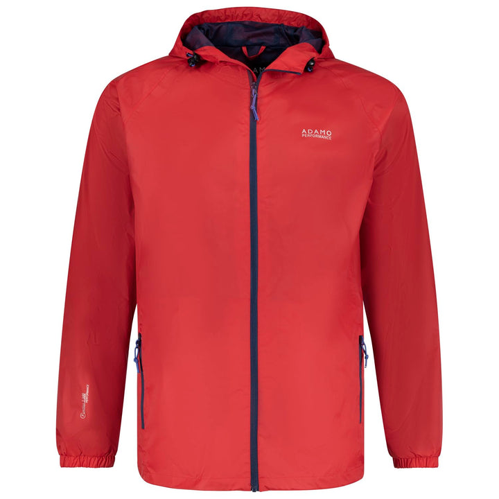 ADAMO Regenjacke Herren wasserdicht atmungsaktiv, Schwarz, Outdoor Jacke in Übergrösse mit Kapuze au