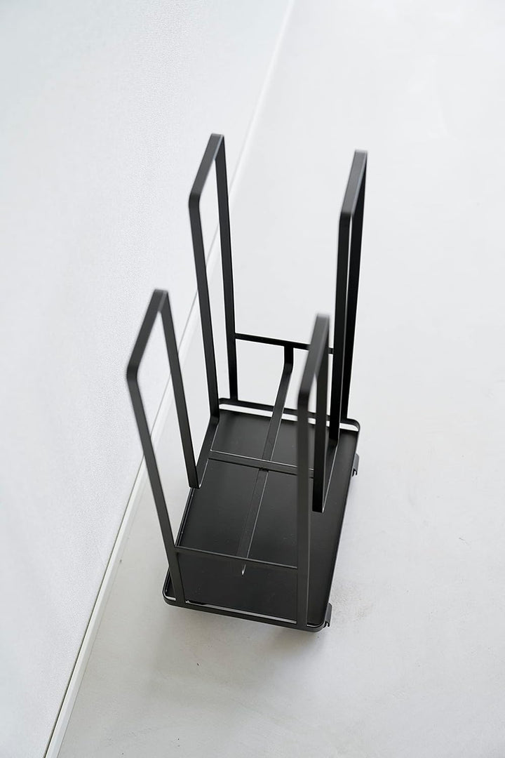 Yamazaki TOWER 5761 Karton Organizer, Schwarz, Stahl, L 20 x B 30 x H 54,5cm, Schwarz