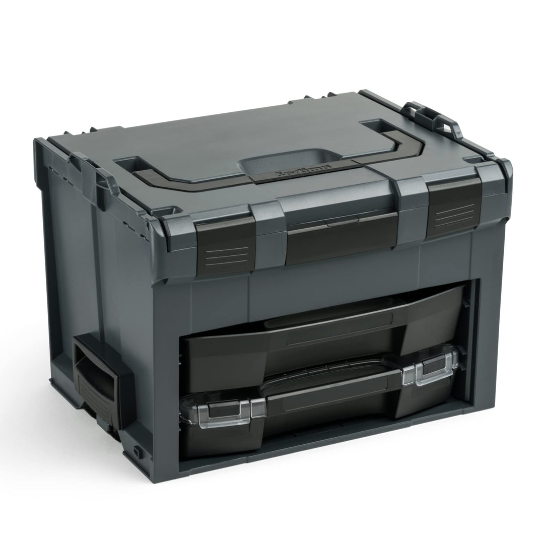 L-BOXX Sortimo LS-Boxx 306 Werkzeugkoffer Set in Anthrazit | mit i-Boxx 72 leer & LS-Schublade 72 le