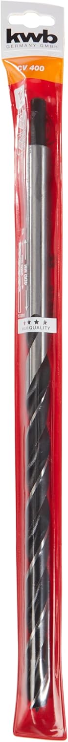 kwb Balkenbohrer Ø 16 mm x 400 mm in Industriequalität, extra lang mit 1-Fasen Spiralform für präzis