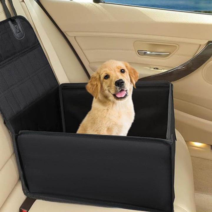 Hunde Autositz, Stabiler hundebox Auto rückbank für kleine und mittlere Hunde, Wasserdichter Hundeau