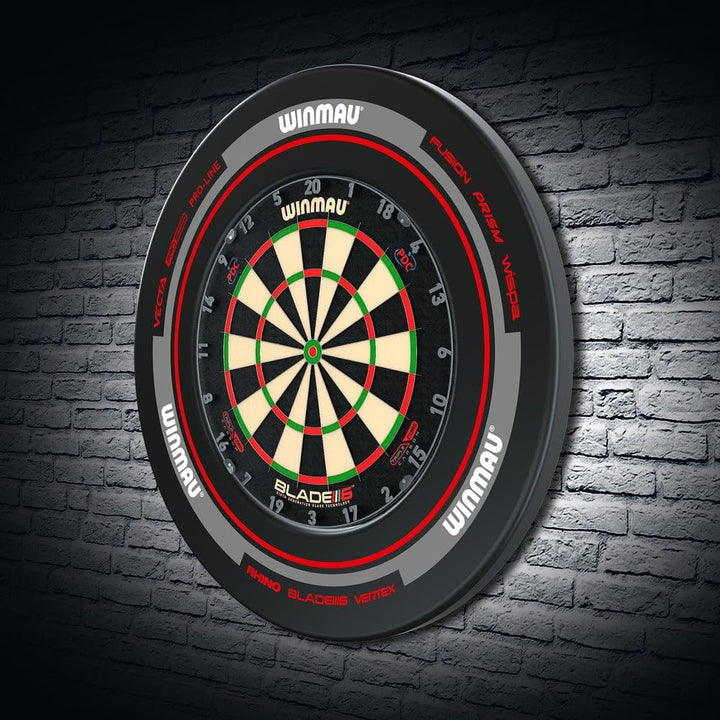 WINMAU Dartscheibe Schutzring – Advance Schwarz, Rot, Weiss & Grün Dart Surround Schwarz & Rot, Schw