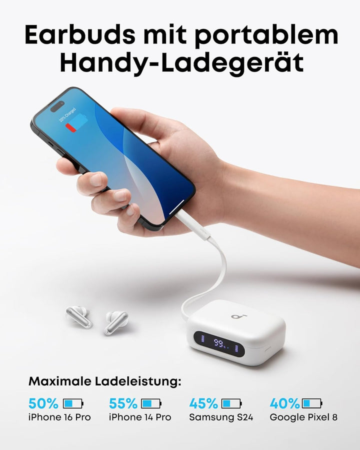 soundcore P41i by Anker, Adaptive Noise Cancelling In-Ear Kopfhörer mit Powerbank (integriertes USB-
