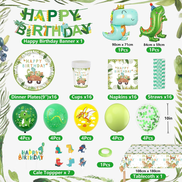 Dinosaurier Partygeschirr Set, Dino Geburtstag Deko, Dinosaurier Geburtstag Geschirr Set, Pappteller