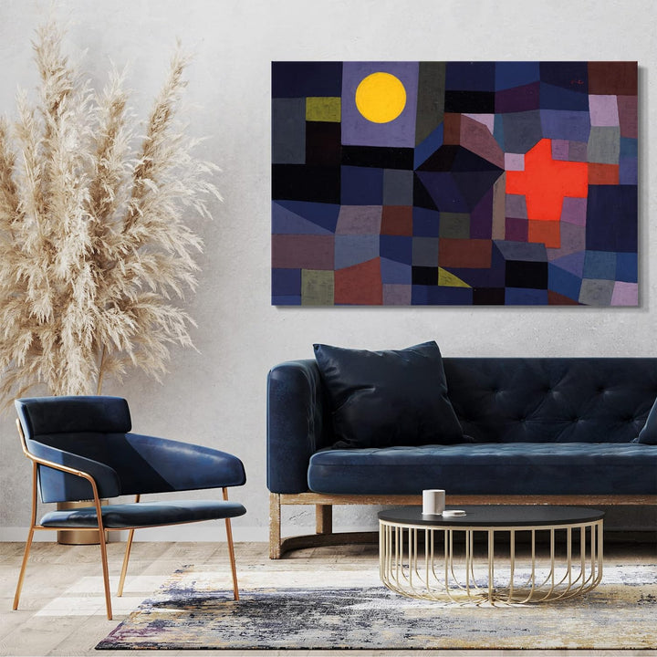 Leinwand (60x40cm): Paul Klee - Feuer bei Vollmond 60x40 cm, 60x40 cm
