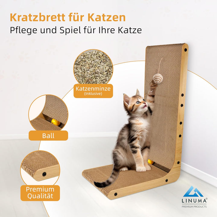 Kratzbrett 68cm hoch Kratzbretter Katze Katzenkratzbretter Kratzmöbel Kratzpappe für Katzen gross XX