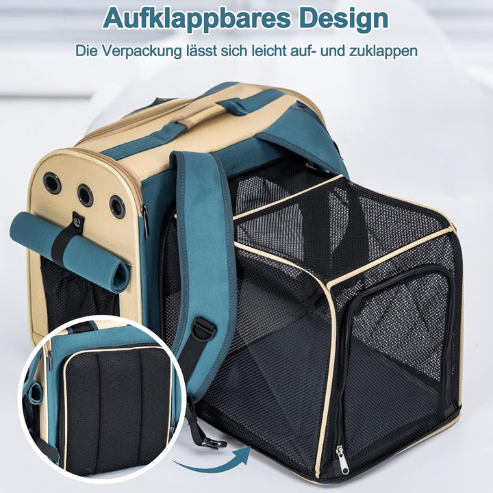 Galatée Erweiterbarer Haustierrucksack, Flugzeugzugelassener Haustierrucksack Für Katzen Und Kleine