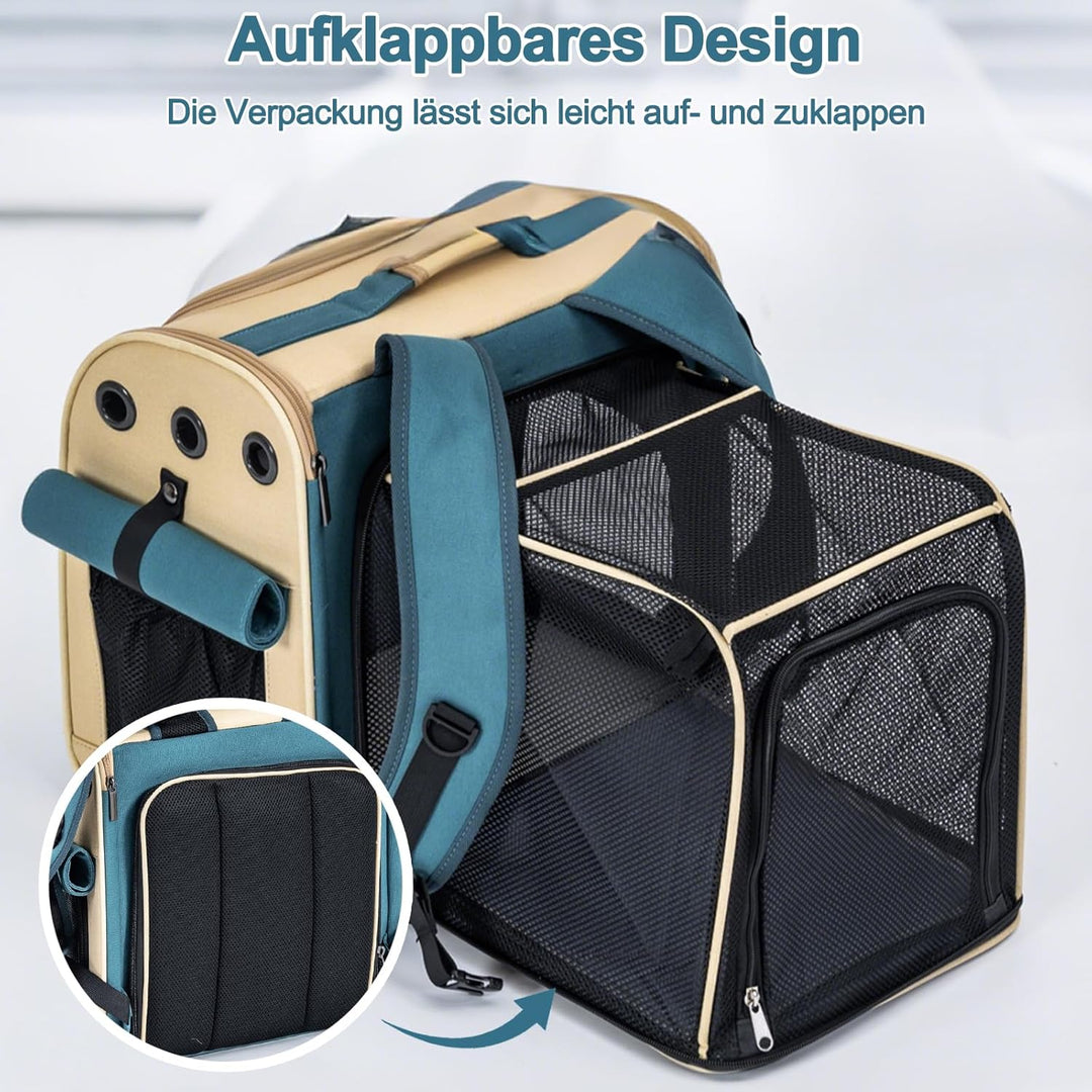 Galatée Erweiterbarer Haustierrucksack, Flugzeugzugelassener Haustierrucksack Für Katzen Und Kleine