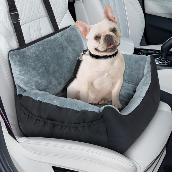 Lannvan Hunde Autositz, rutschfest Hundeautositz Hundesitz Kleine Hunde mit Stabil Sicherheitsgurt,