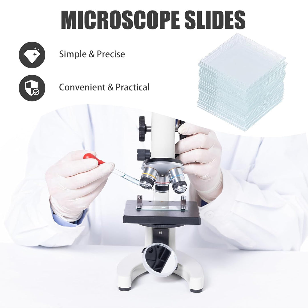 1000 Stück Mikroskop Deckgläser Quadratisch 20x20mm Vorgereinigte Glas Abdeckungen mit Hoher Transpa